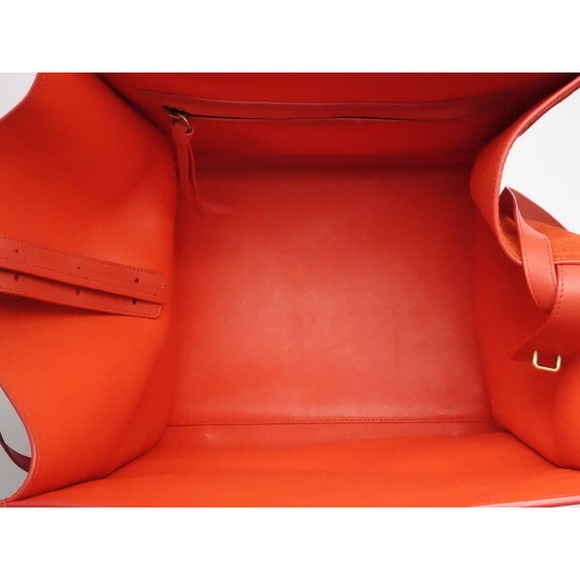Celine Bag Small Square Phantom Luggage Suede Orange - Picture 2 of 3